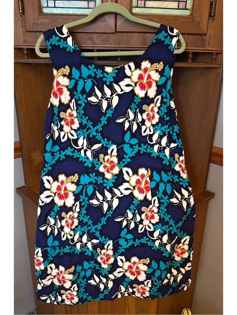 Hibiscus collection Hawaii vintage floral print dress XXL.